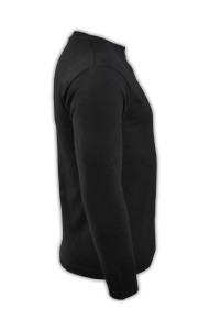 SKLST011 black 005 long sleeved men' s T shirt 00101-LVC tailor made make pure plain color tee shirts long sleeved with elastic force and spandex fit high breathability breathable tee supplier company price back view SKLST011 black 005 long sleeved men' s T shirt 00101-LVC tailor made make pure plain color tee shirts long sleeved with elastic force and spandex fit high breathability breathable tee supplier company price back view